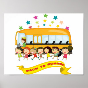 Affiche Enfants De Retour À L'École
