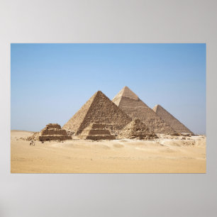 Affiche énorme de pyramides de l'Egypte-Gizah
