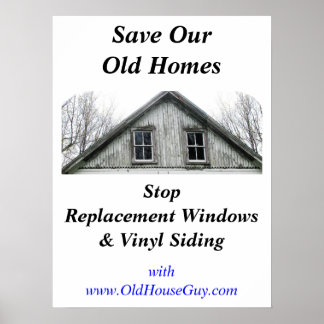 Affiche Enregistrer nos maisons anciennes