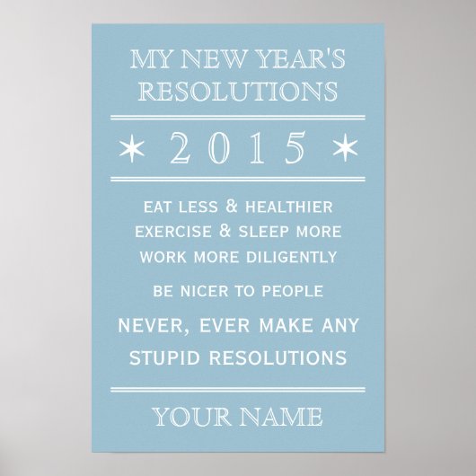 Affiche entièrement personnalisable de résolution  (Devant)