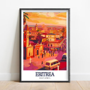 Affiche Érythrée - Impression de rue d'Asmara - Mu