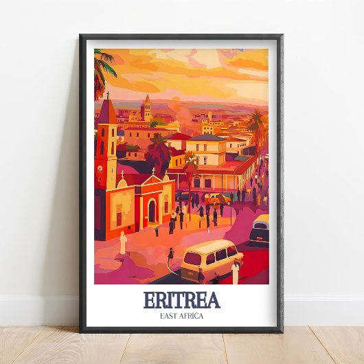 Affiche Érythrée - Impression de rue d'Asmara - Mu
