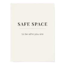 Affiche Espace Sûr Pour Être Soi-même - couleur be