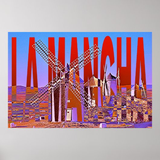 affiche espagne La Mancha (Devant)