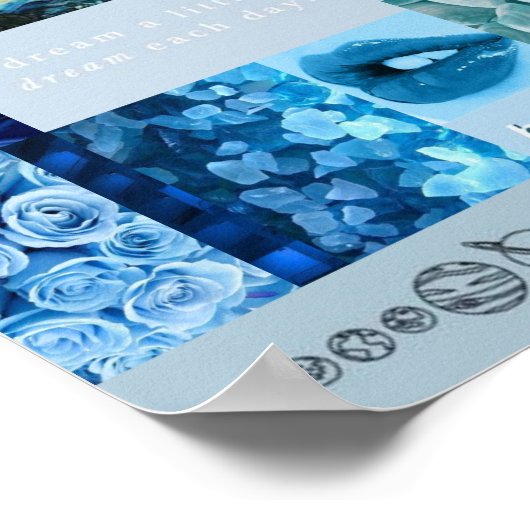 affiche esthétique bleue (Coin)