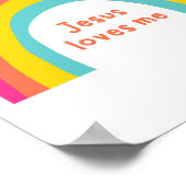 Affiche et impressions arc-en-ciel Jésus m'aime (Coin)