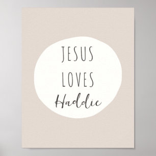 Affiche et impressions personnalisées Jésus aime