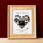AFFICHE ET IMPRIME COLLAGE CŒUR ANNIVERSAIRE