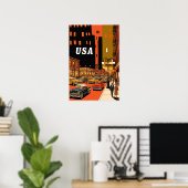 Affiche États-Unis (Bureau à domicile)