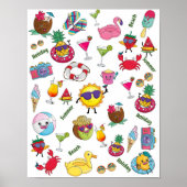 Affiche Été Nursery | Affiche Chambre Enfants (Devant)