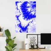 Affiche étoile à plumes bleues (Bureau à domicile)