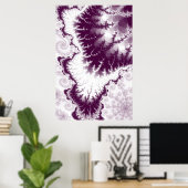 Affiche étoile à plumes prune (Bureau à domicile)