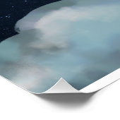 Affiche Étoiles Ciel Nocturne Clair de Lune (Coin)