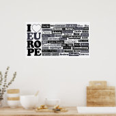 Affiche européenne du voyageur (Cuisine)