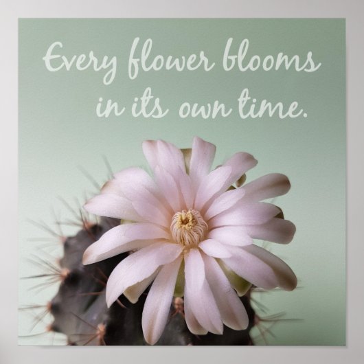 Affiche Every Flower Blooms In Its Own Time (Devant)