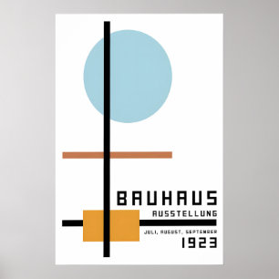 Affiche Exposition de design Bauhaus 1920 Allemagn