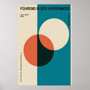 Affiche Exposition de design Bauhaus 1923 Tenue po