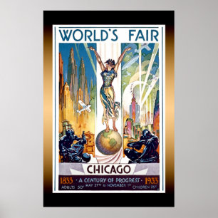 Affiche Extra Large de la Foire Mondiale de Chicag
