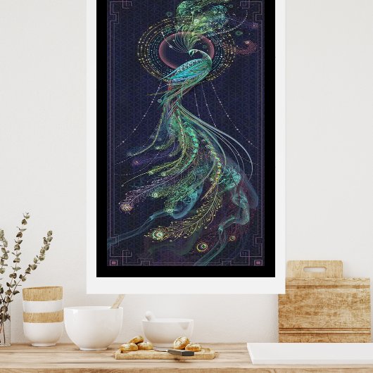 affiche extraordinaire, affiche paon . (Cuisine)