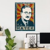 Affiche FA Hayek (Bureau à domicile)