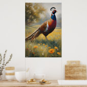 Affiche | faisan | Style de peinture à l'huile (Cuisine)