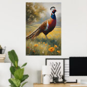 Affiche | faisan | Style de peinture à l'huile (Bureau à domicile)