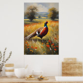 Affiche | faisan | Style de peinture à l'huile (Cuisine)