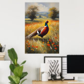 Affiche | faisan | Style de peinture à l'huile (Bureau à domicile)