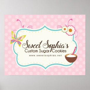 Affiche faite sur commande de boulangerie