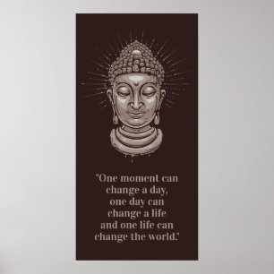 Affiche faite sur commande de citation de Bouddha