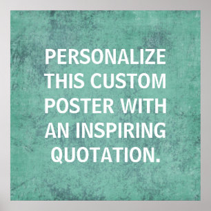 Affiche faite sur commande personnalisée, citation