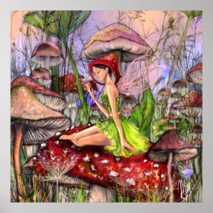 Affiche Fantastique de Champignons