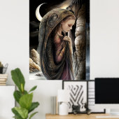 Affiche FD2 Croissant de Lune Enchanté Déesse 10 (Bureau à domicile)