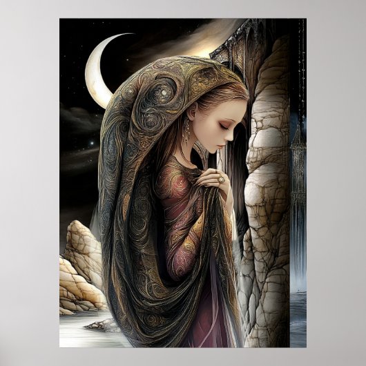 Affiche FD2 Croissant de Lune Enchanté Déesse 10 (Devant)