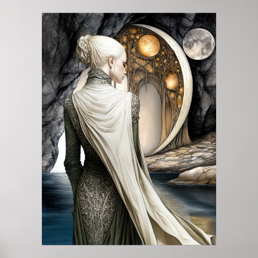 Affiche FD2 Croissant de Lune Enchanté Déesse 12 (Devant)