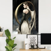 Affiche FD2 Croissant de Lune Enchanté Déesse 13 (Bureau à domicile)