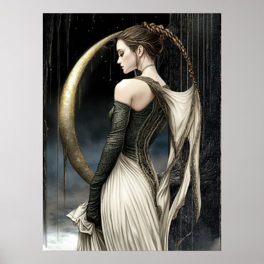 Affiche FD2 Croissant de Lune Enchanté Déesse 13 (Devant)