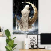 Affiche FD2 Croissant de Lune Enchanté Déesse 17 (Bureau à domicile)