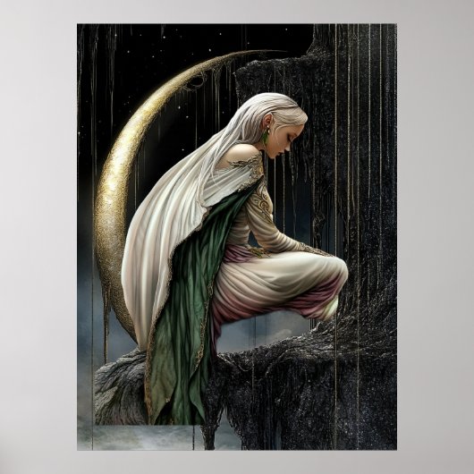 Affiche FD2 Croissant de Lune Enchanté Déesse 22 (Devant)