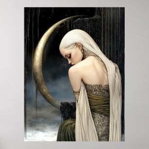 Affiche FD2 Croissant de Lune Enchanté Déesse 23