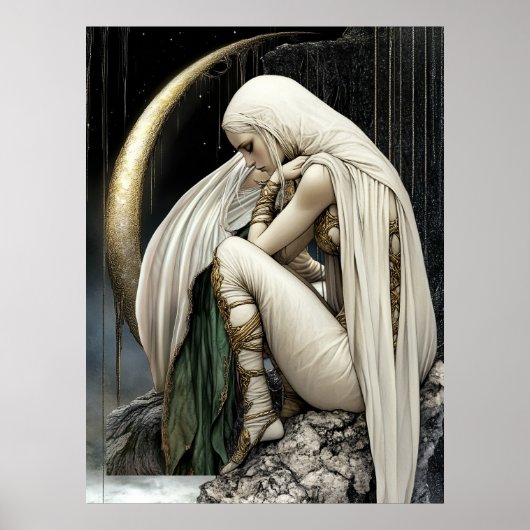 Affiche FD2 Croissant de Lune Enchanté Déesse 29 (Devant)
