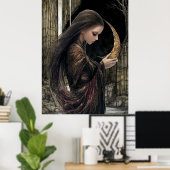Affiche FD2 Croissant de Lune Enchanté Déesse 3 (Bureau à domicile)