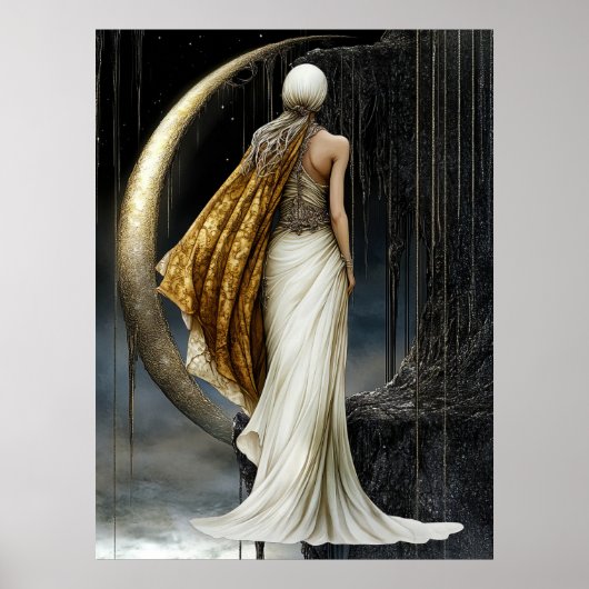 Affiche FD2 Croissant de Lune Enchanté Déesse 33 (Devant)
