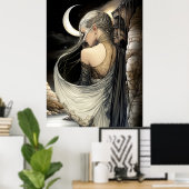 Affiche FD2 Croissant de Lune Enchanté Déesse 5 (Bureau à domicile)