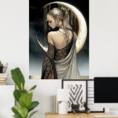 Affiche FD2 Croissant de Lune Enchanté Déesse 6 (Bureau à domicile)