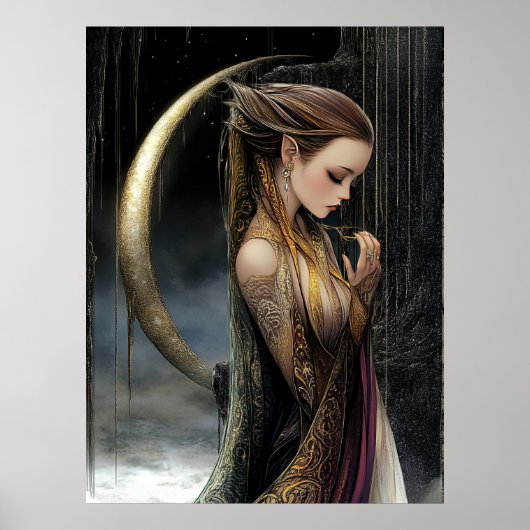 Affiche FD2 Croissant de Lune Enchantée Déesse 11 (Devant)