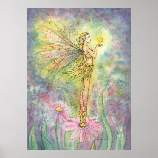 Affiche Fée Fleur Étoile Dorée (Devant)