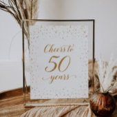 Affiche Félicitations Confettis Dorés pour 50 Ans