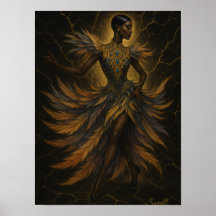 Affiche Femme Danseuse – Art Haute Couture & Plume