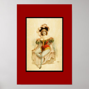 Affiche Femme de Théâtre Vintage